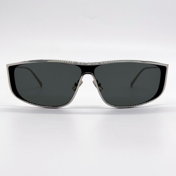 NEW SAINT LAURENT LUNA SL605 001 SILVER GRAY SHIELD SUNGLASSES SL 605 SHIELD - Picture 4 of 13
